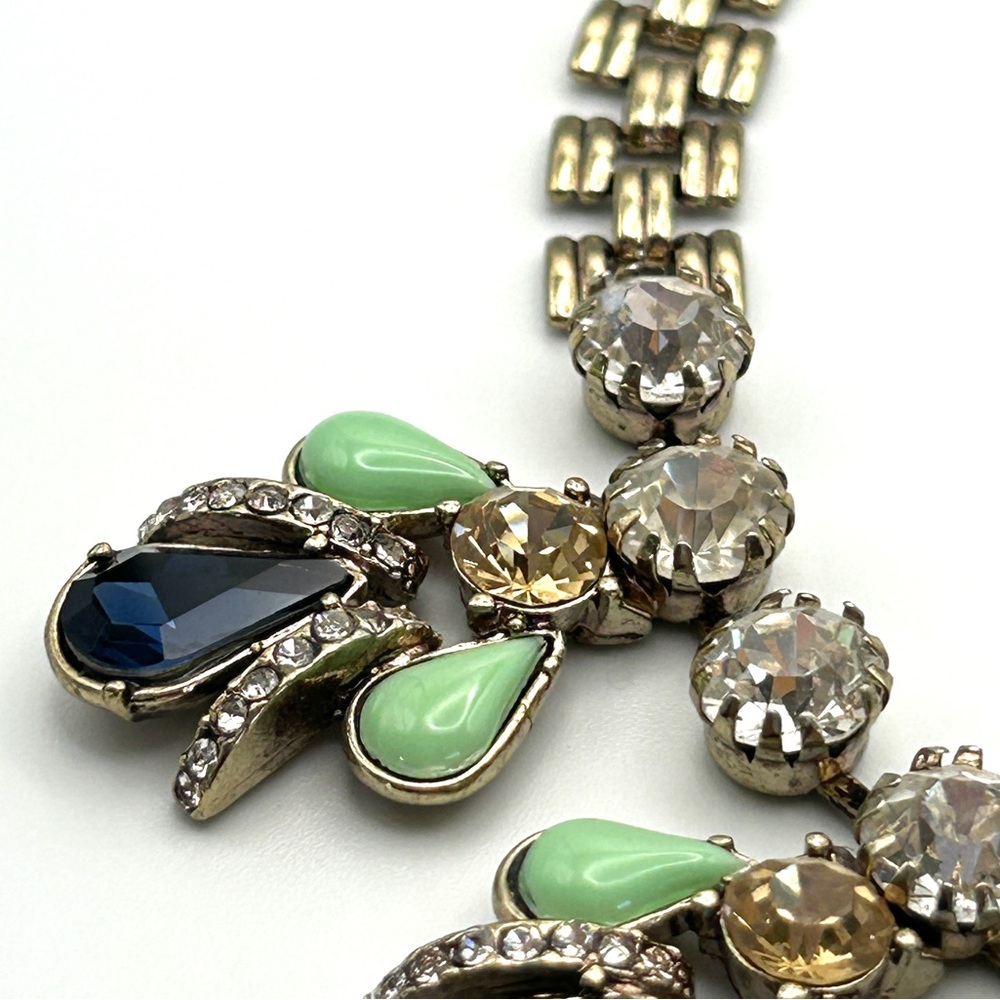 Beautiful Multi Crystal Stone Statement Necklace … - image 6